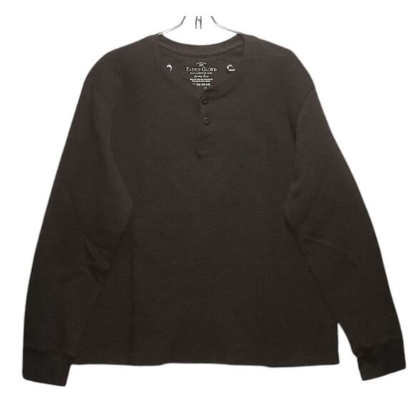 Faded Glory Mens XL Waffle Knit Thermal Shirts Navy & Brown Bundle Long Sleeve - Picture 1 of 12